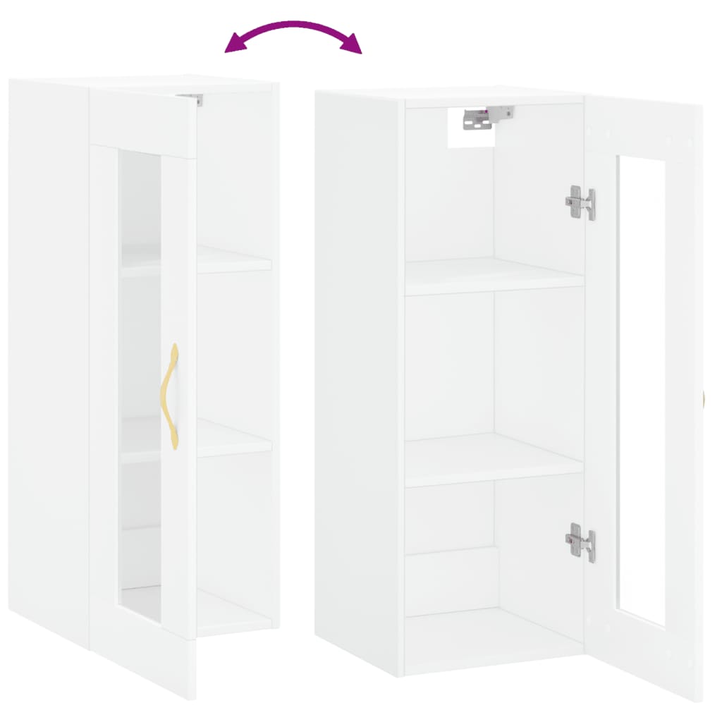 White wall cabinet 34.5x34x90 cm