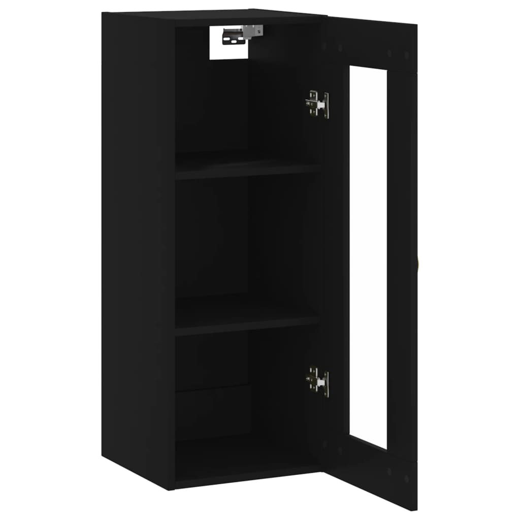 Schwarz -Wandschrank 34,5x34x90 cm