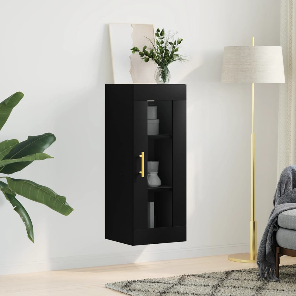 Black wall cabinet 34.5x34x90 cm