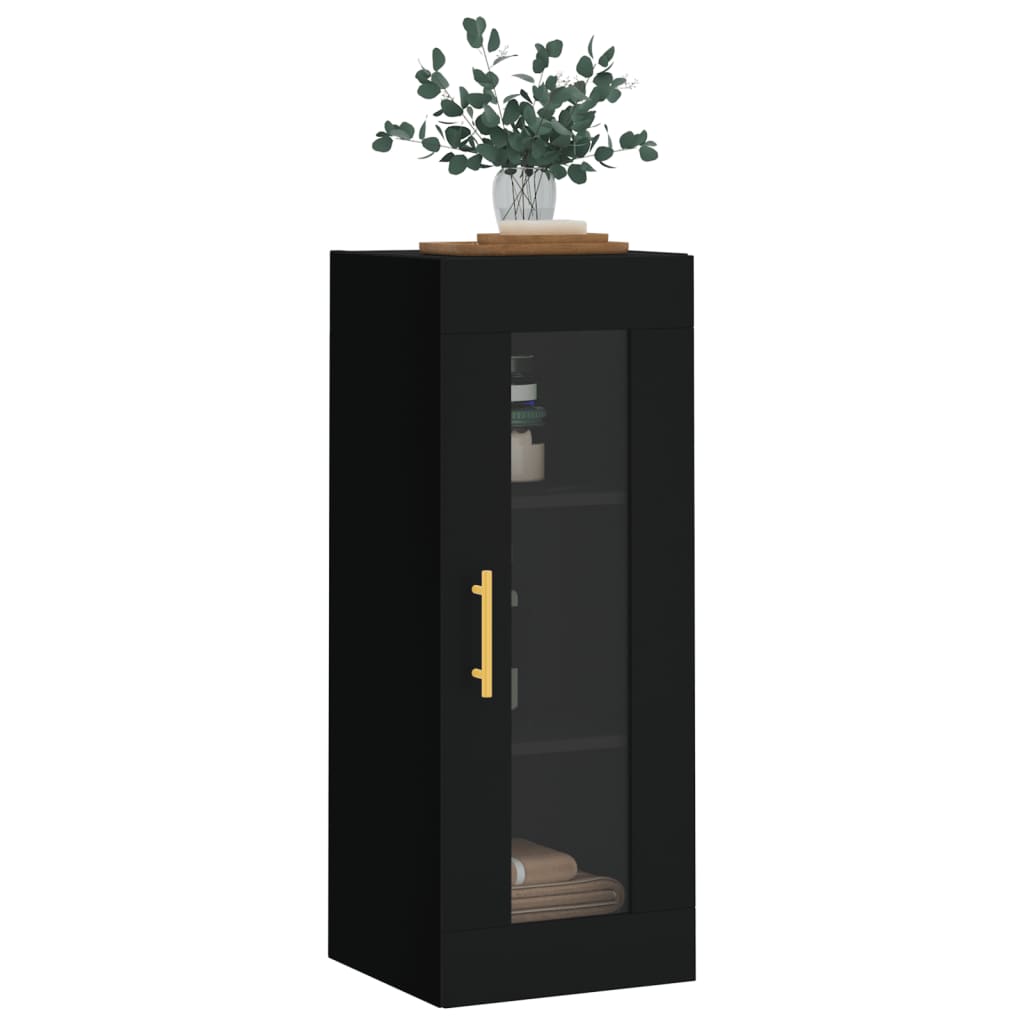 Schwarz -Wandschrank 34,5x34x90 cm