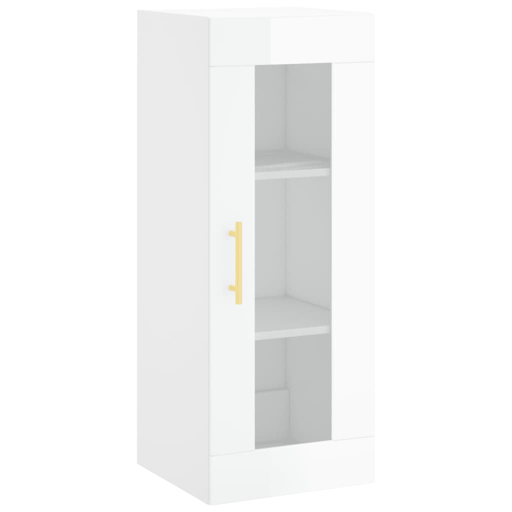 Brilliant white wall cabinet 34.5x34x90 cm