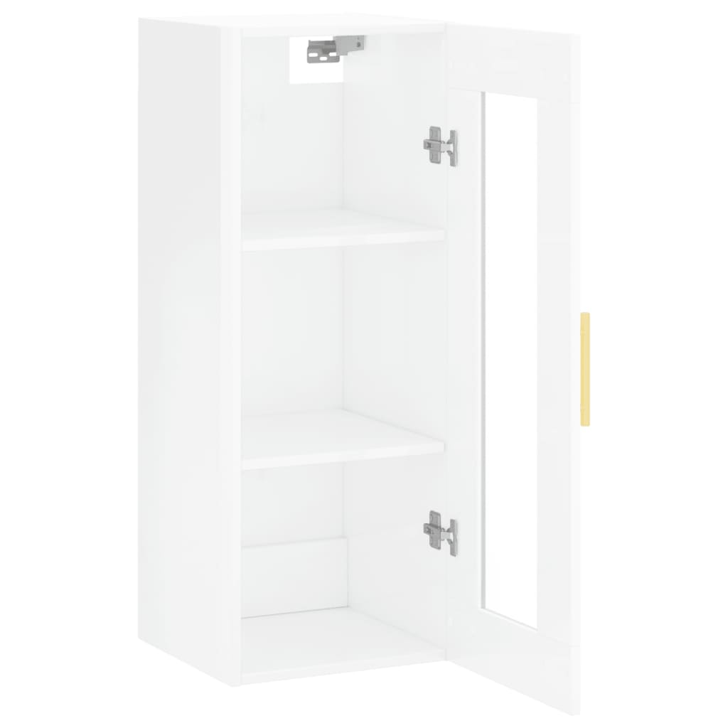 Brilliant white wall cabinet 34.5x34x90 cm