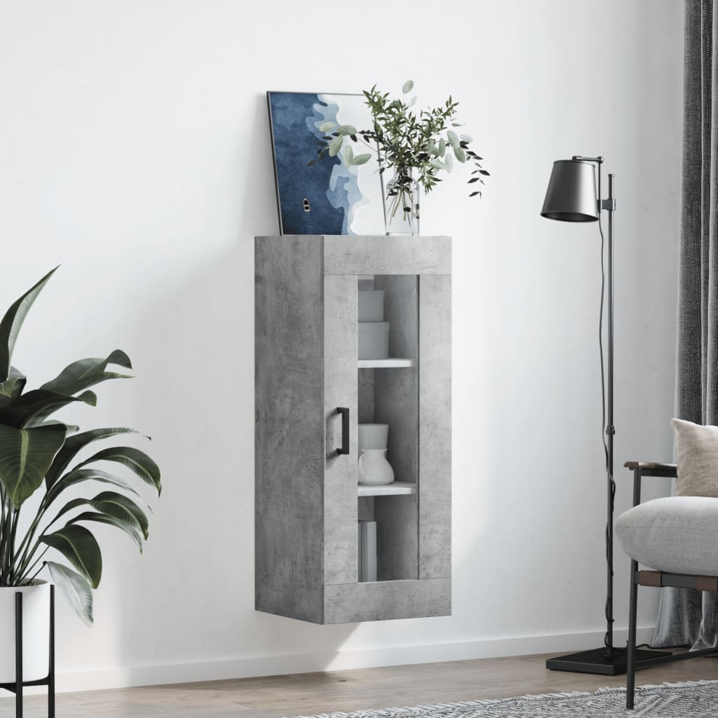 Concrete gray wall cabinet 34.5x34x90 cm