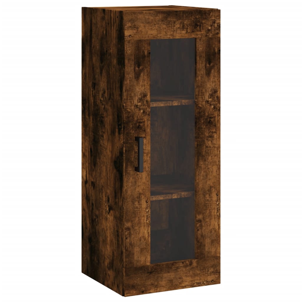 Smoked oak wall cabinet 34.5x34x90 cm