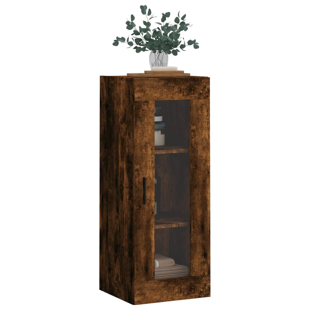 Smoked oak wall cabinet 34.5x34x90 cm