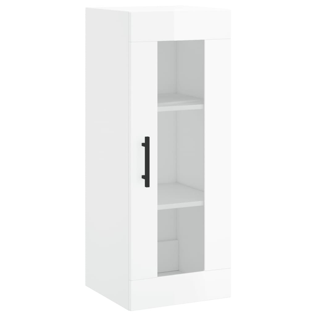 Brilliant white wall cabinet 34.5x34x90 cm