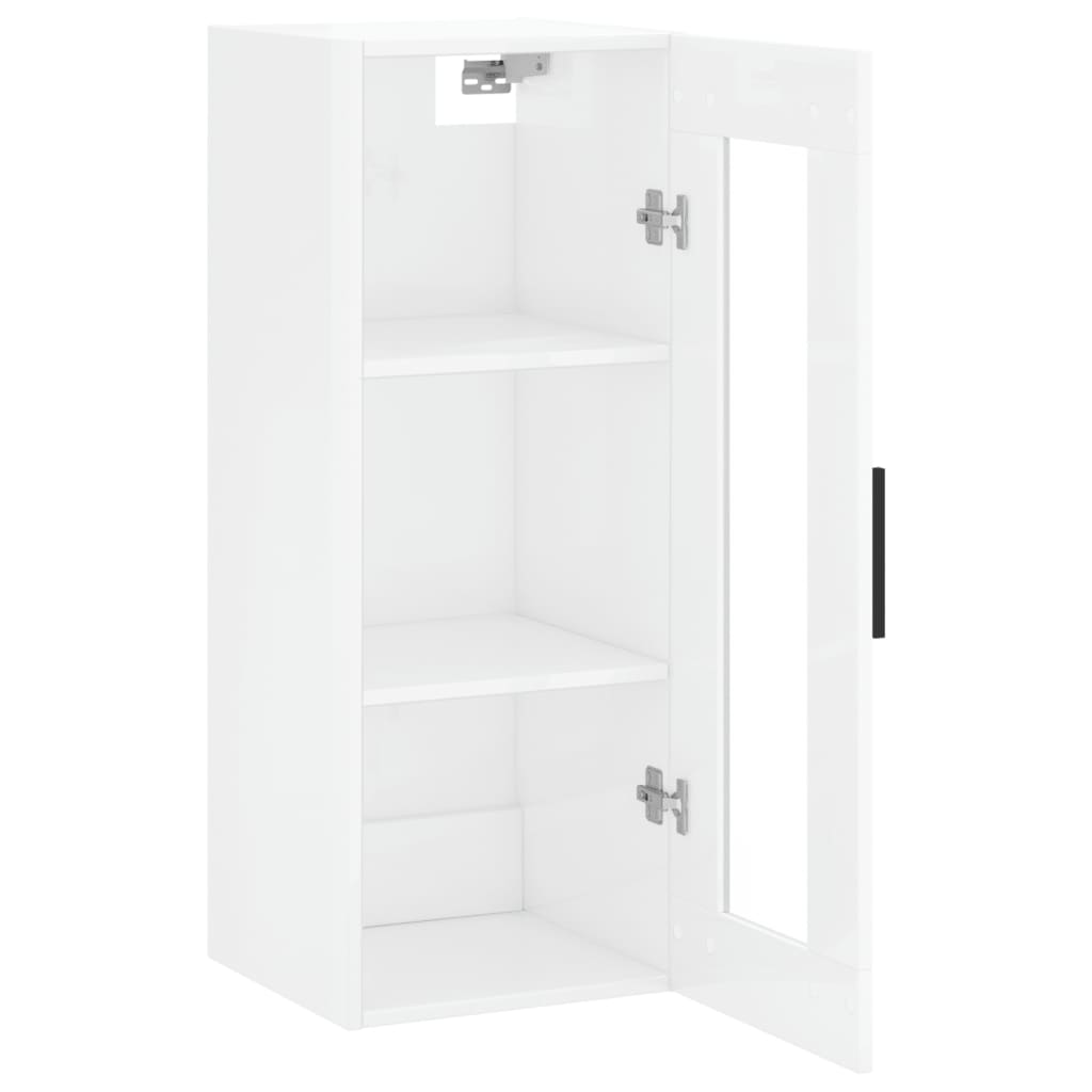 Brilliant white wall cabinet 34.5x34x90 cm