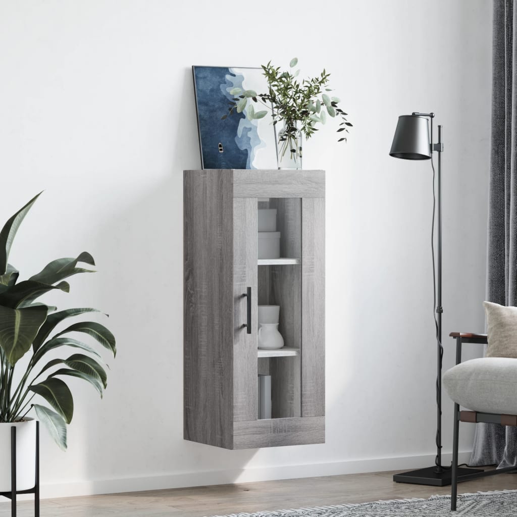 Sonoma Grey Wall Cabinet 34,5x34x90 cm