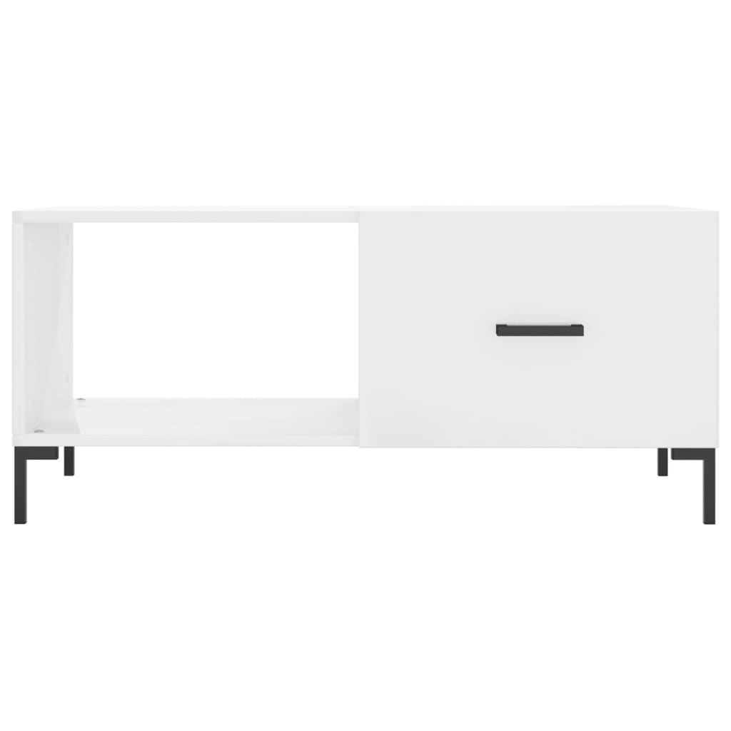Table basse Blanc brillant 90x50x40 cm Bois d'ingénierie
