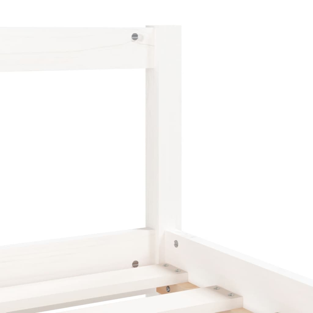 Cadre de lit pour enfant tiroirs blanc 80x160cm bois pin massif
