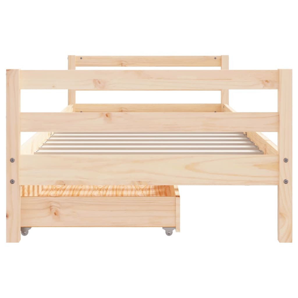 Children's bed and drawers 90x190 cm Solid pine wood