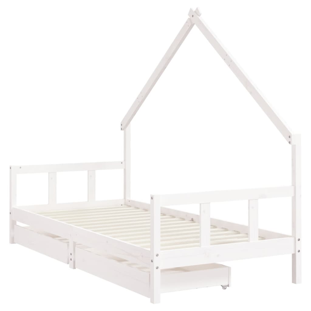 Children's bed frame 90x190 cm Solid pine wood