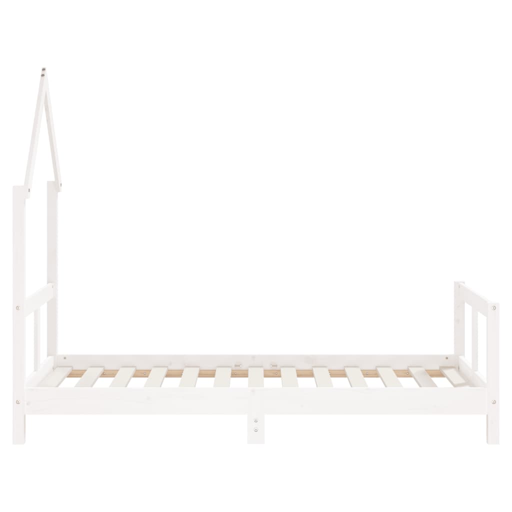 Cadre de lit pour enfant blanc 80x160 cm bois de pin massif
