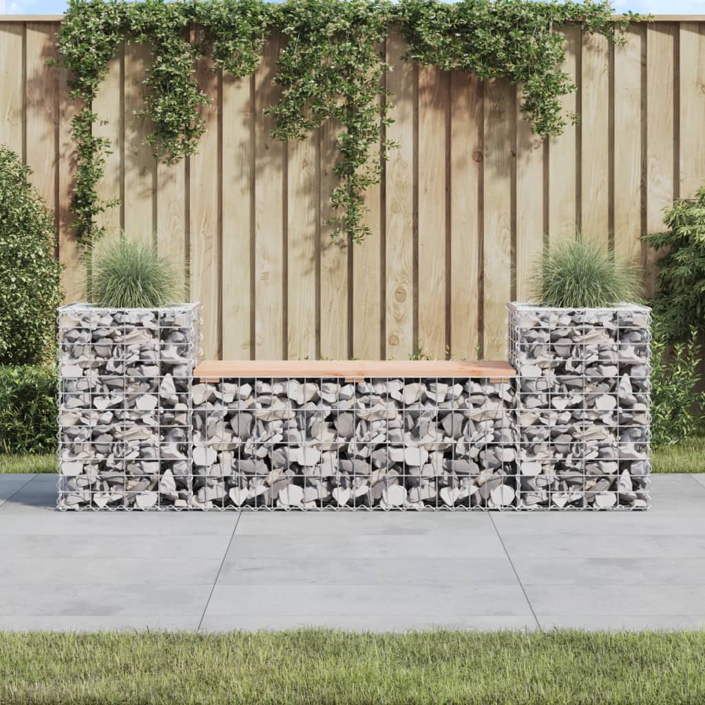 Gabion Design Garden Bench 183x41x60.5 cm Solid wood Douglas