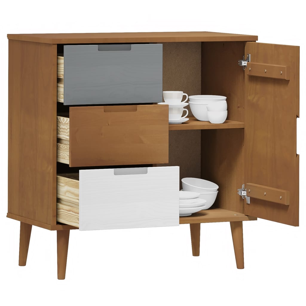 Brown House Buffet 76,5 x 40 x 80 cm Festkieferholz