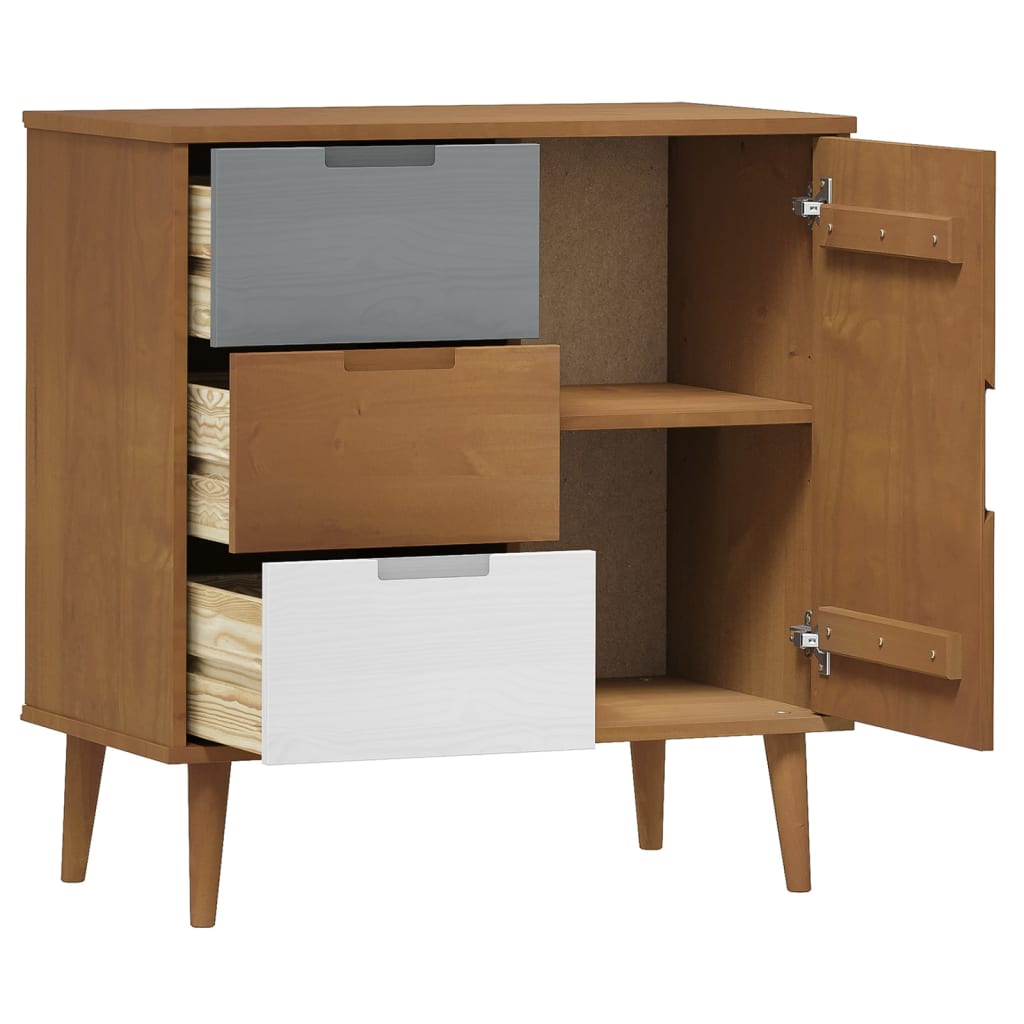 Brown House Buffet 76,5 x 40 x 80 cm Festkieferholz