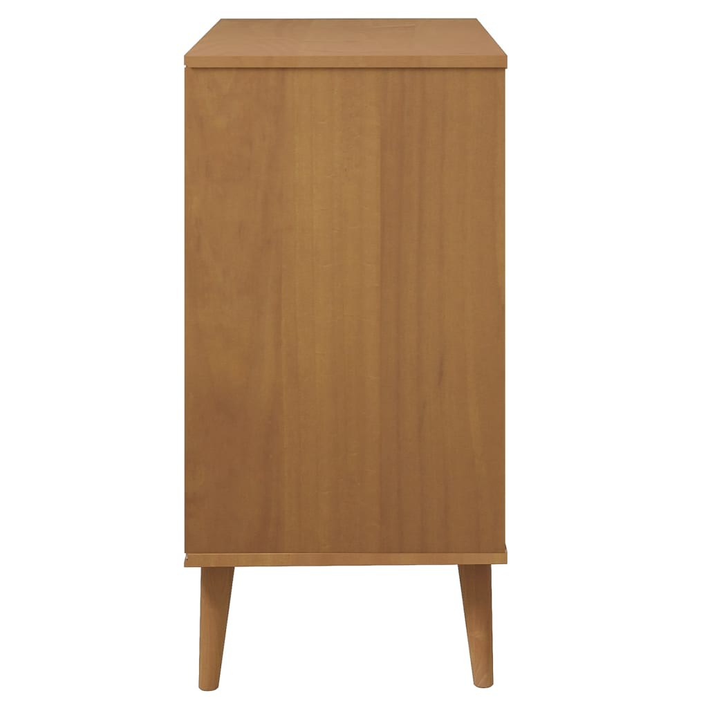 Credenza MOLDE Marrone 76,5x40x80 cm Legno di pino massiccio