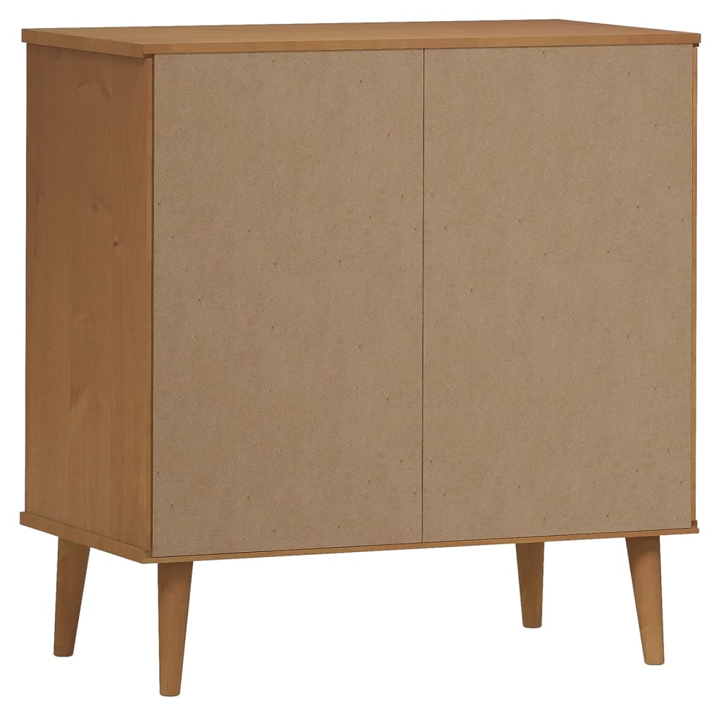 Credenza MOLDE Marrone 76,5x40x80 cm Legno di pino massiccio