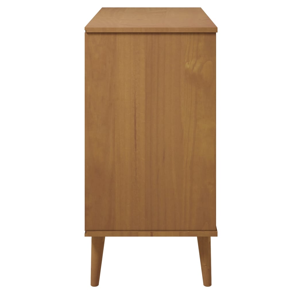 Credenza MOLDE Marrone 90x40x80 cm Legno di pino massiccio