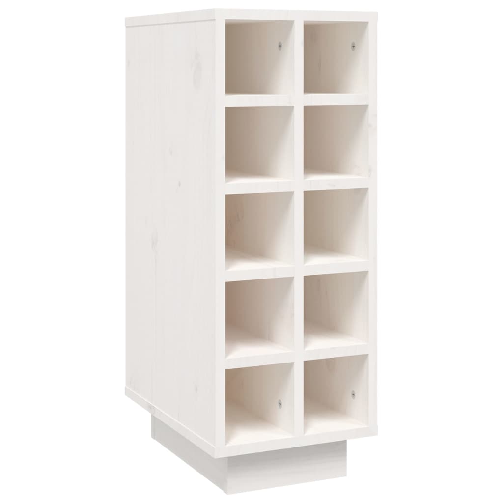 White wine cabinet 23x34x61 cm Solid pine wood