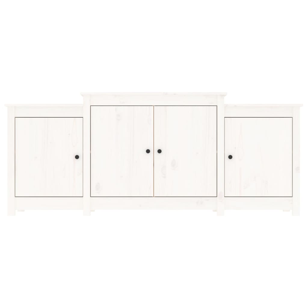 Credenza bianca 164x37x68 cm Legno di pino massiccio