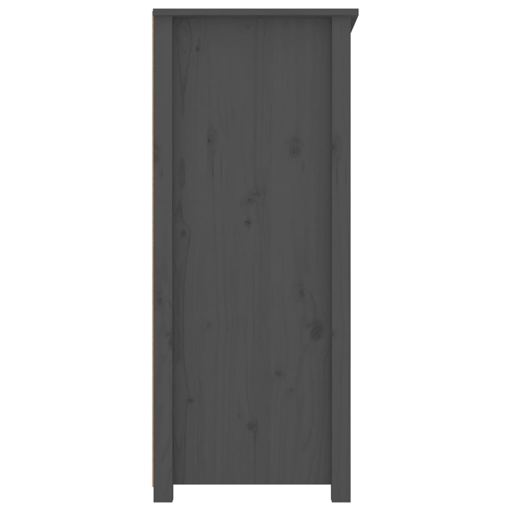 Buffet grigio 83x41.5x100 cm in legno di pino solido