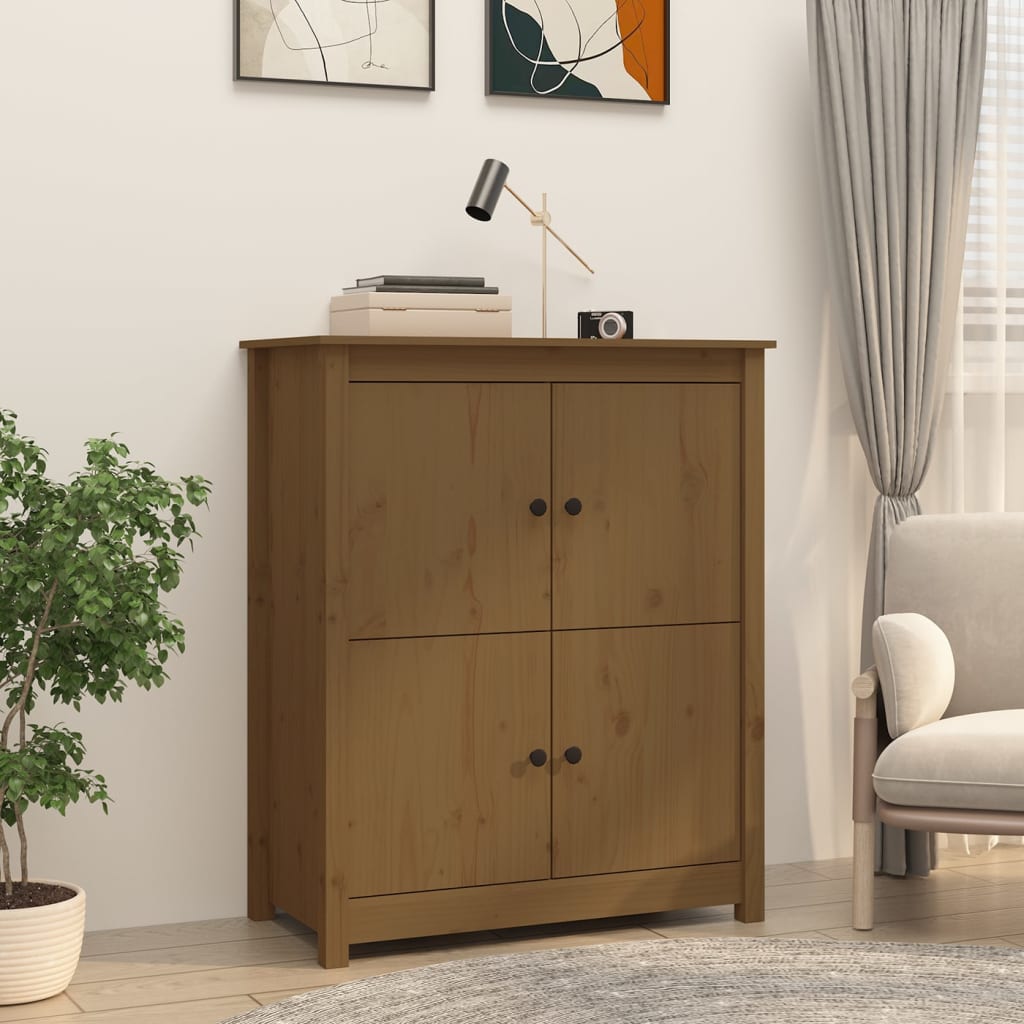 Credenza marrone miele 83x41,5x100 cm Legno di pino massiccio