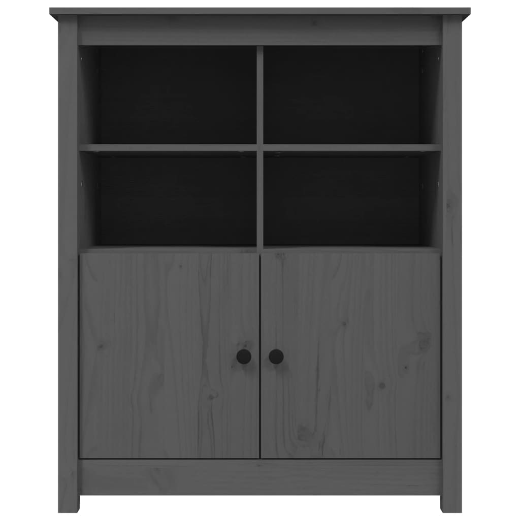 Gray buffet 83x41.5x100 cm Solid pine wood