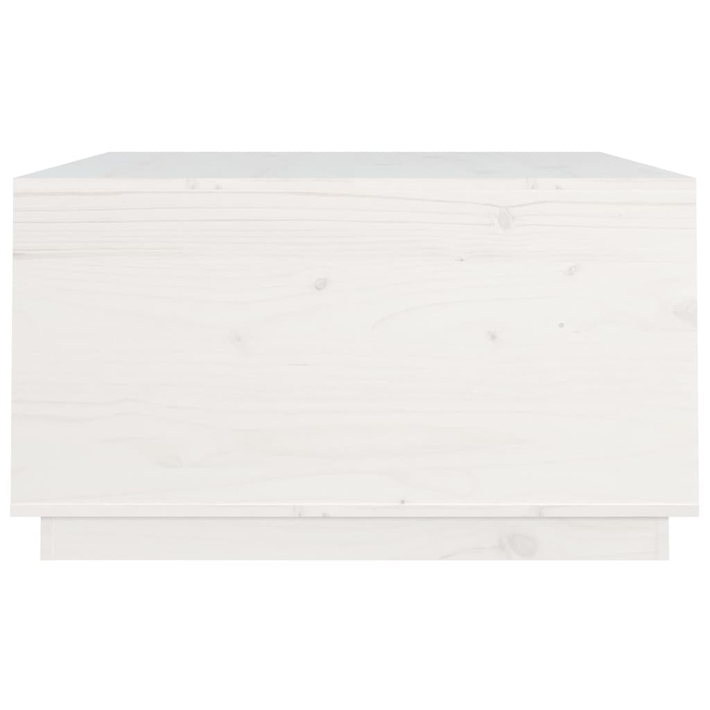 Tavolino bianco 80x80x45 cm in legno di pino solido