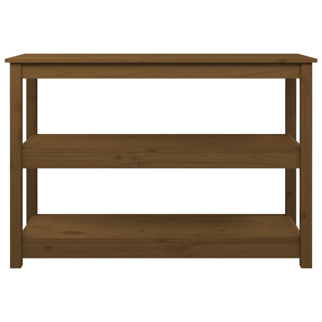 Honey brown console table 110x40x74 cm solid pine wood