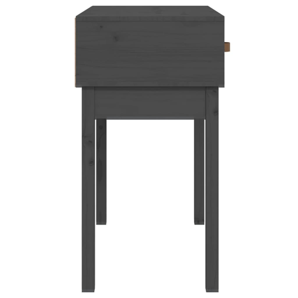 Table console Gris 76,5x40x75 cm Bois massif de pin