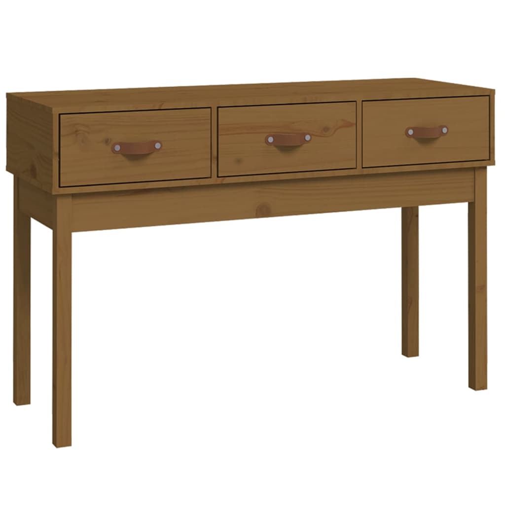 Honey brown console table 114x40x75 cm solid pine wood