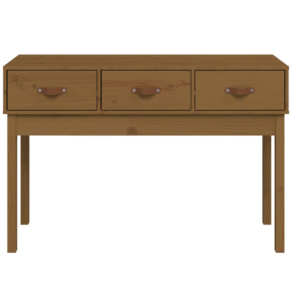 Honey brown console table 114x40x75 cm solid pine wood