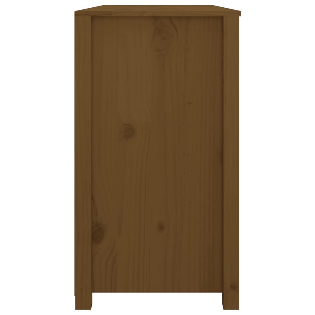 Honey brown side cabinet 100x40x72 cm solid pine wood