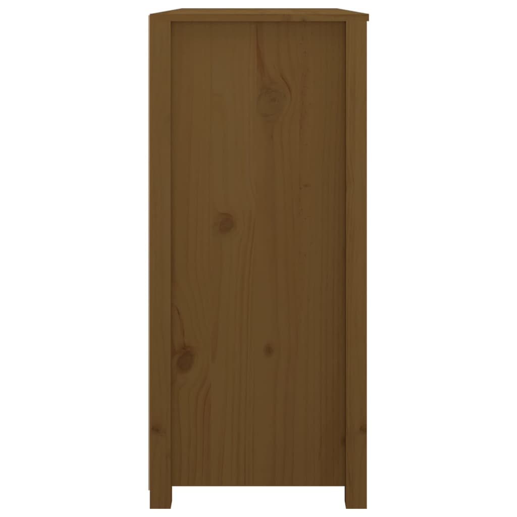 Honigbrauner Seitenschrank 100x40x90 cm Festkieferholz Holz