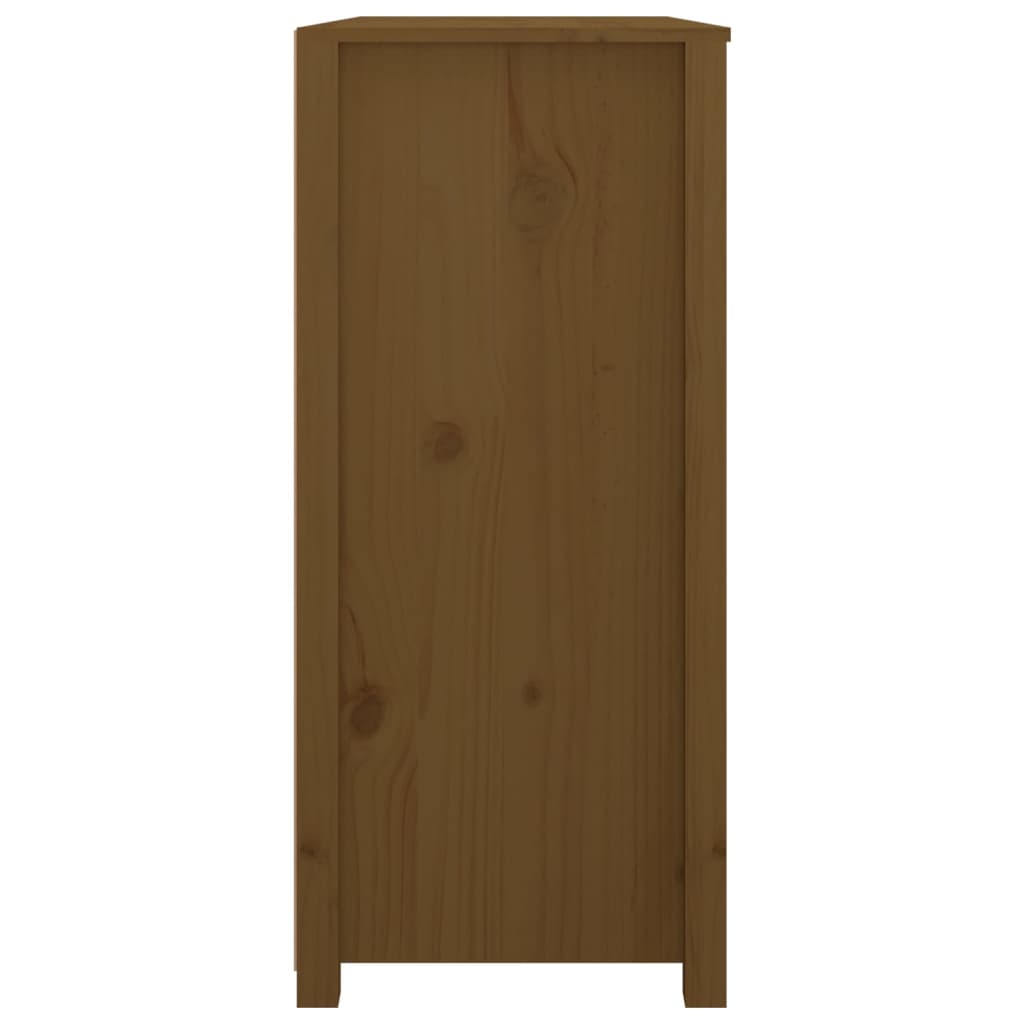 Honey brown side cabinet 100x40x90 cm solid pine wood