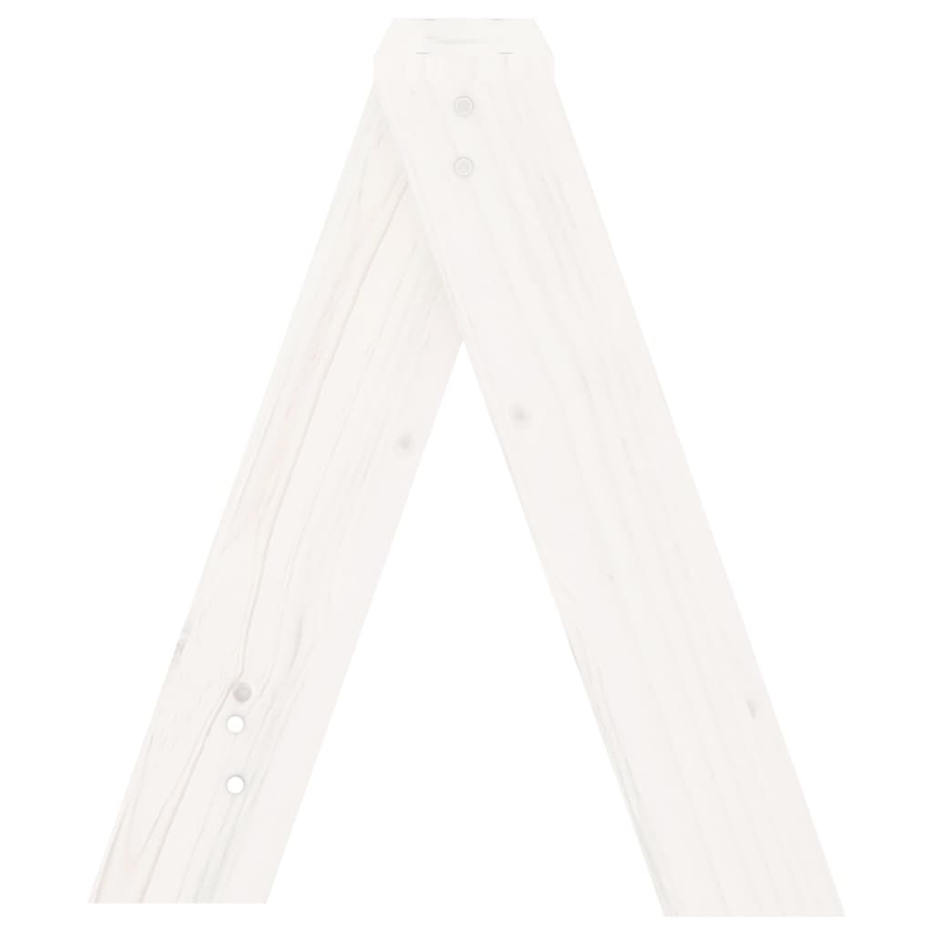 Set di 2 sgabelli in legno massello di pino bianco 40x40x45 cm