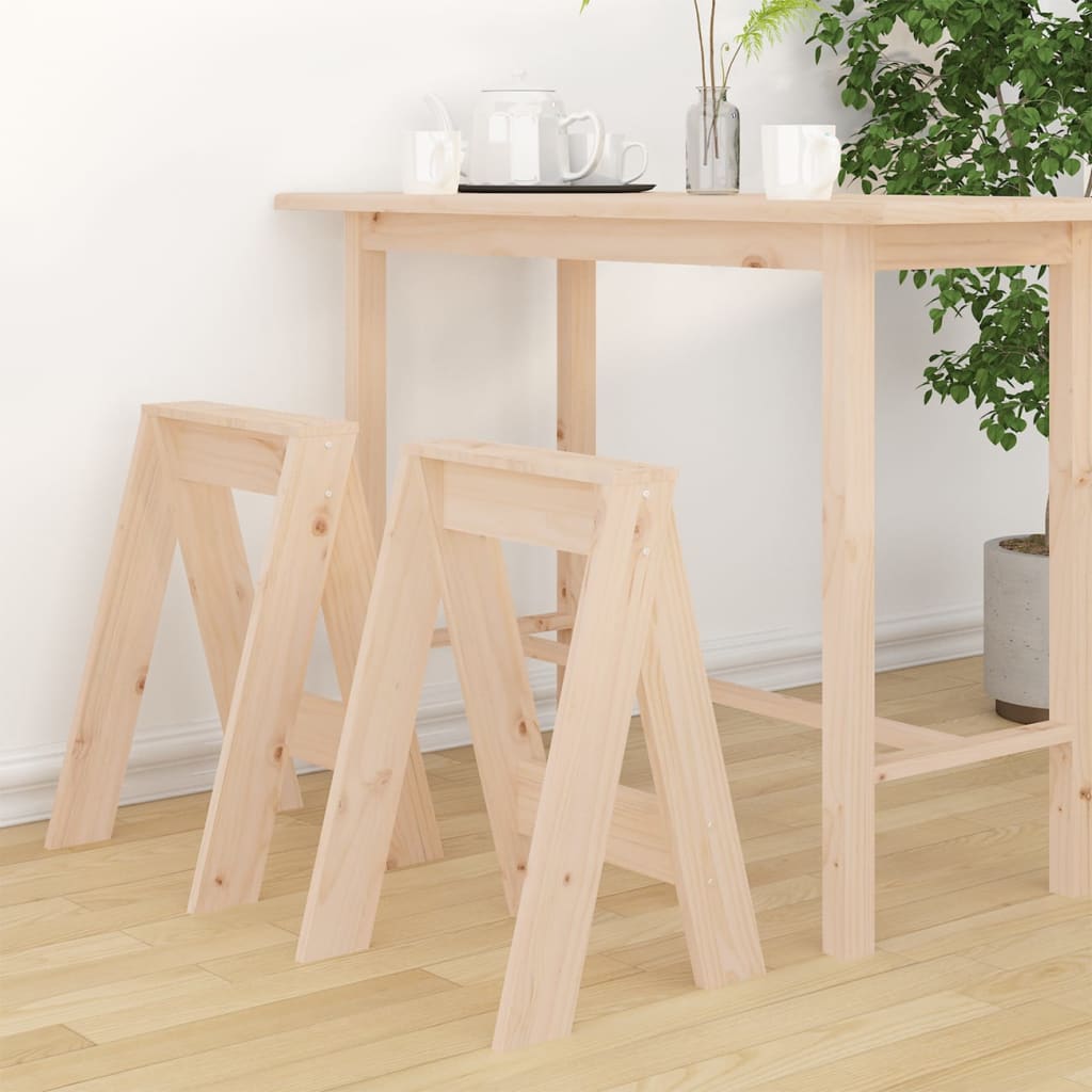 Lot stools 2 40x40x60 cm solid pine wood