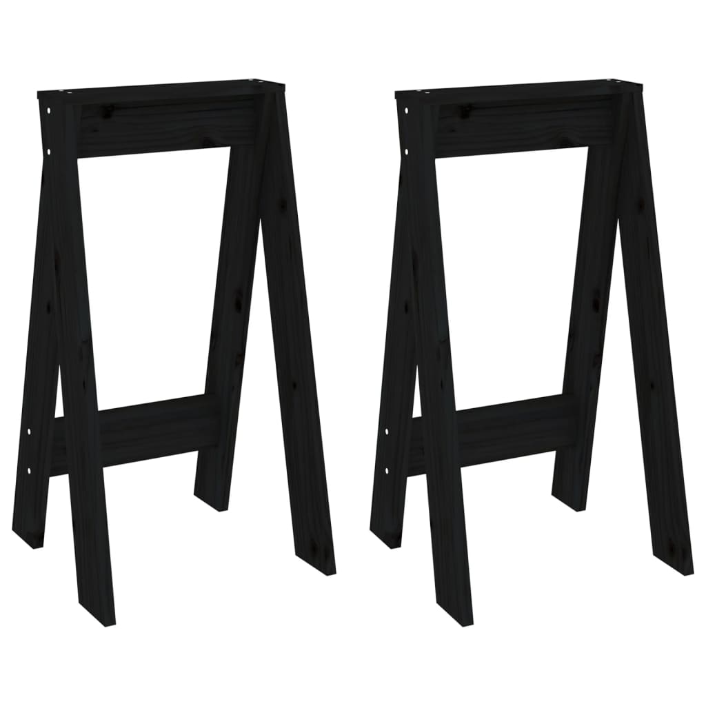 Stuhl viele 2 schwarze 40 x 40 x 75 cm Festkieferholz