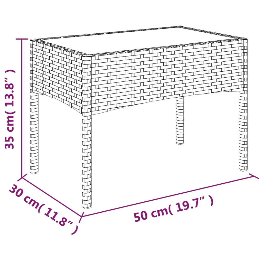 4 PCs Gartenmöbel mit schwarzen geflochtenen Harzkissen