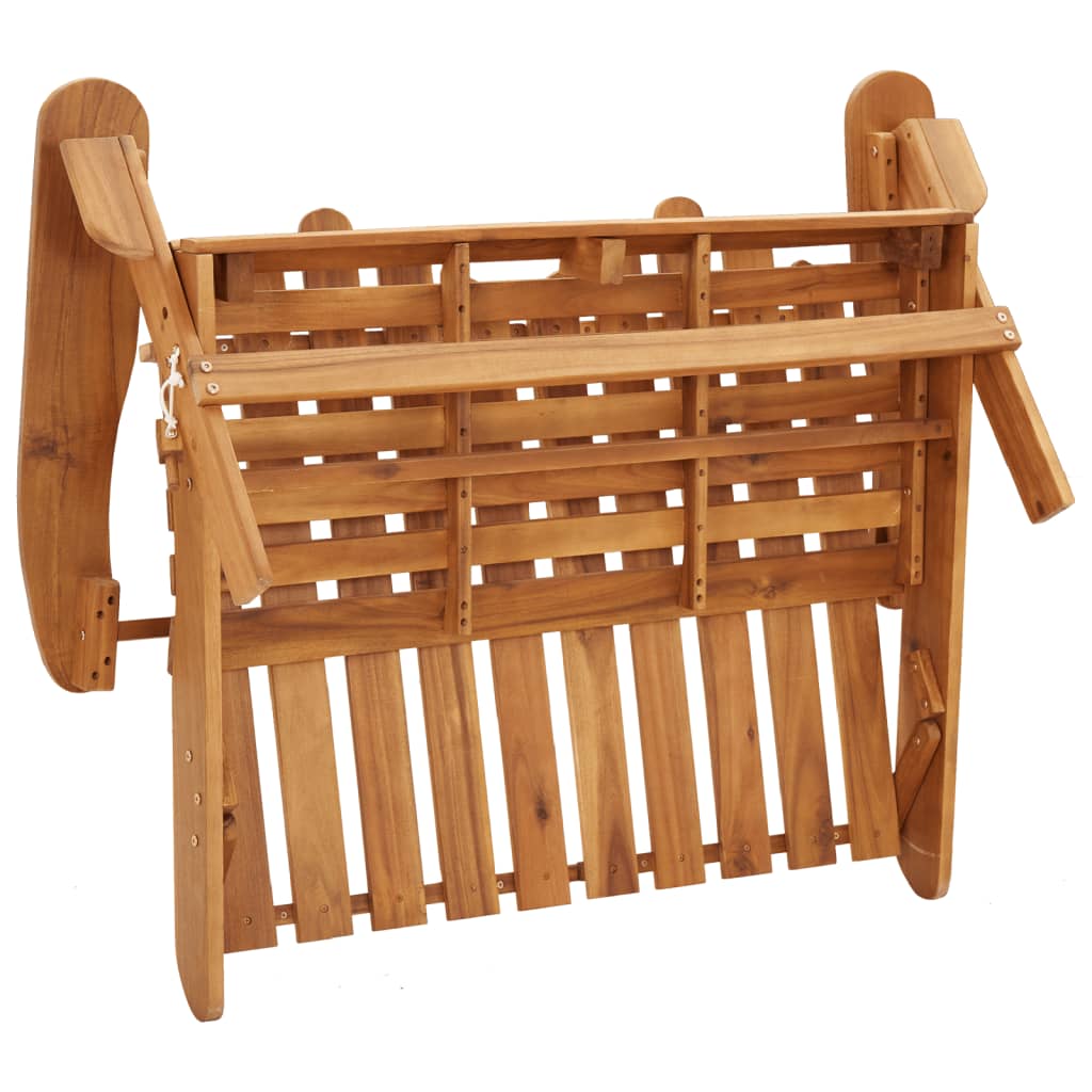 Set di mobili da giardino solido Adirondack da 3 pezzi in legno Acacia