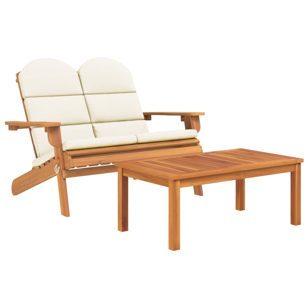 Adirondack 3 pcs Wood Acacia solid garden furniture set