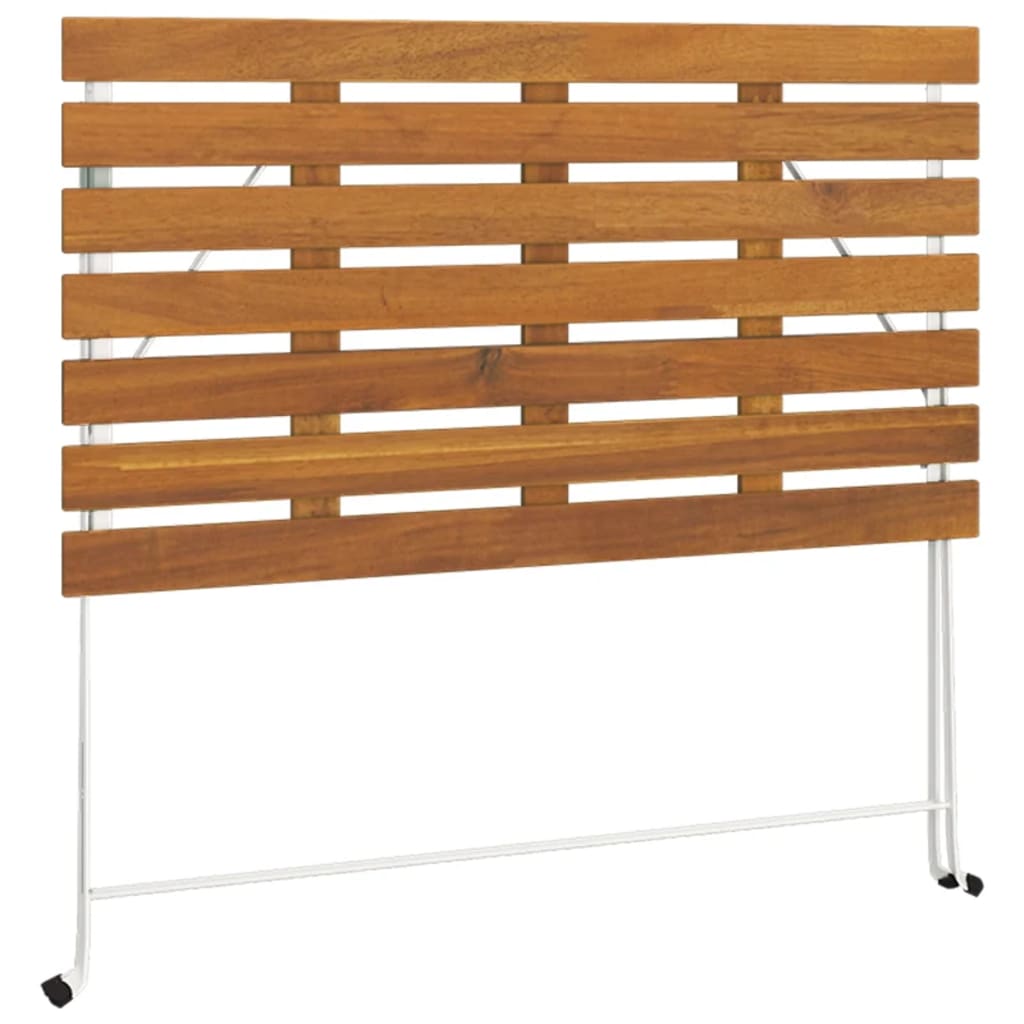 Ensemble de bistro pliable 5 pcs Bois d'acacia solide et acier