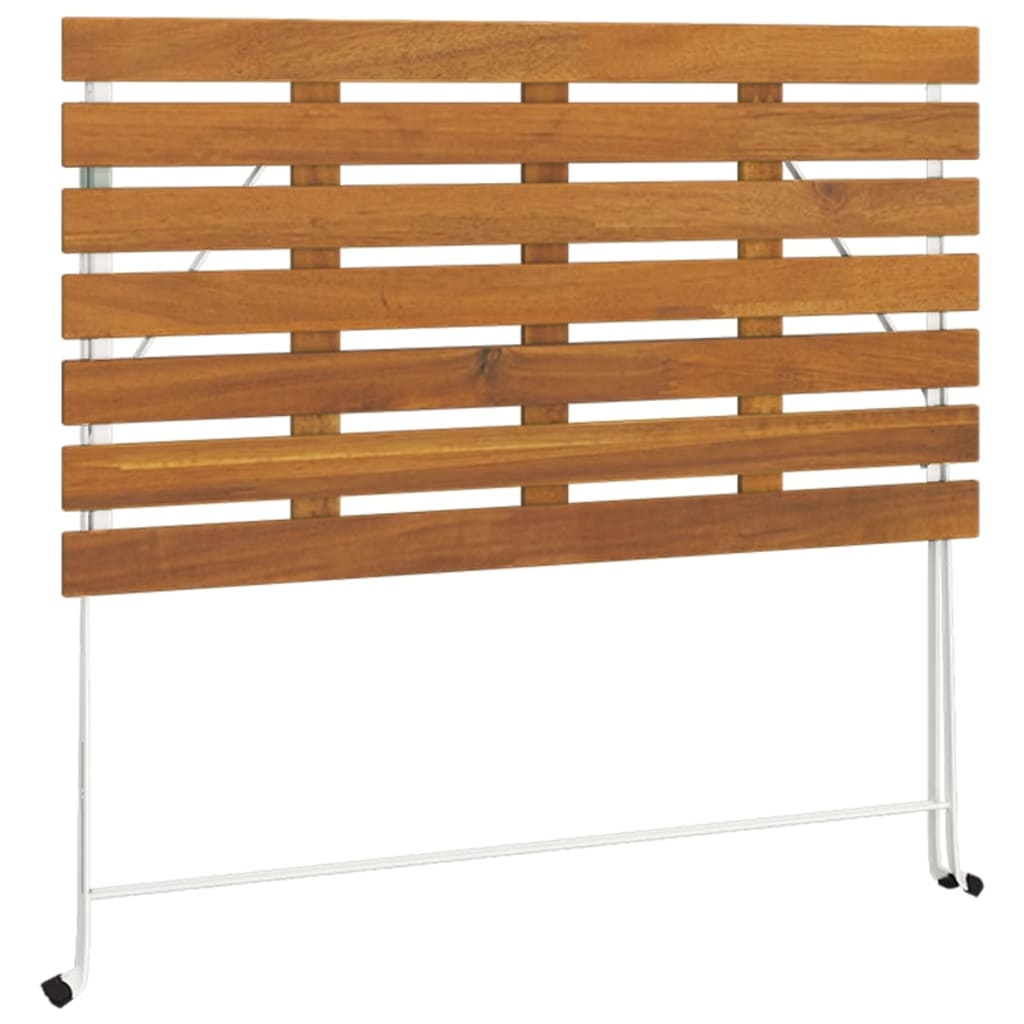 Ensemble de bistro pliable 7 pcs bois d'acacia solide et acier