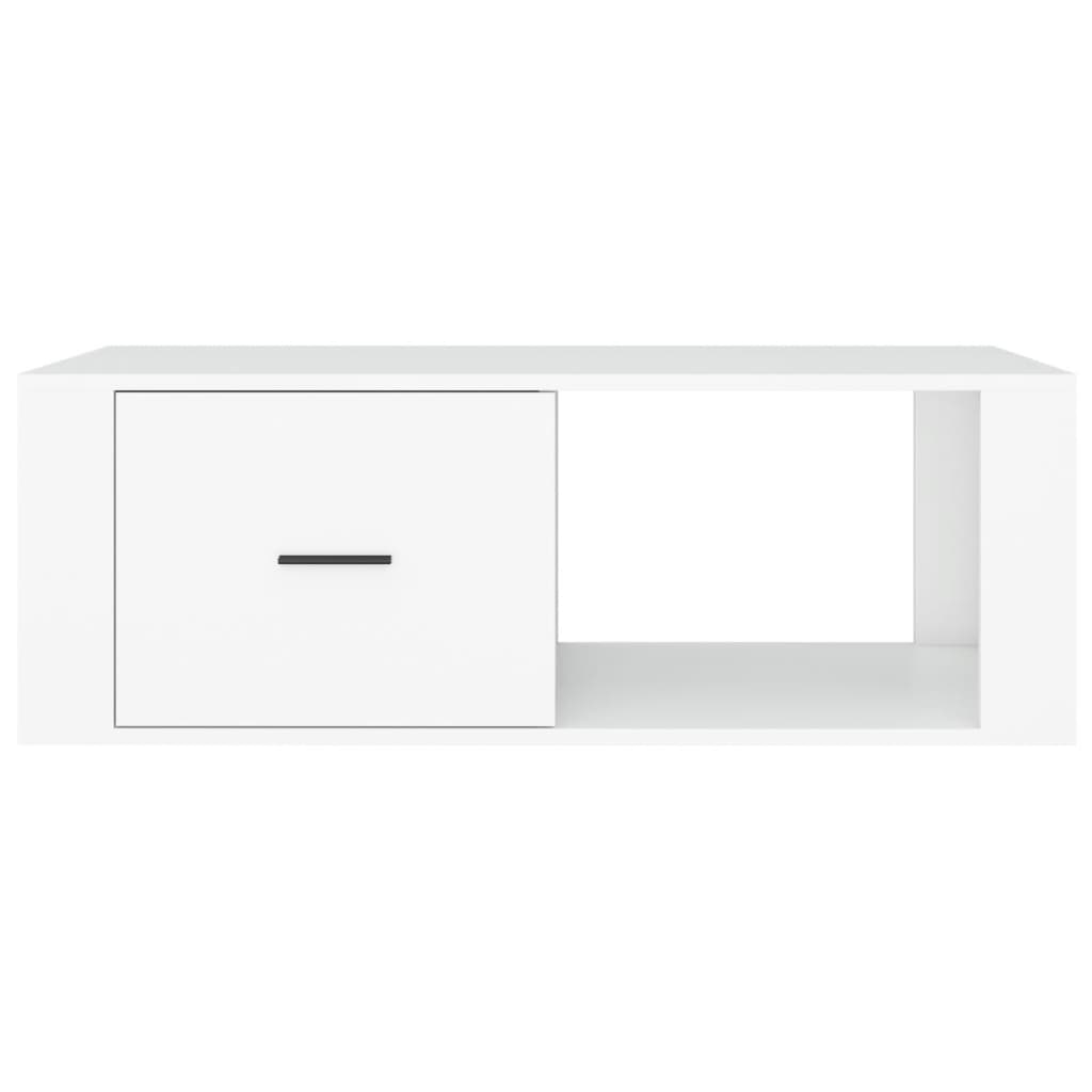 Table basse Blanc 100x50,5x35 cm Bois d'ingénierie