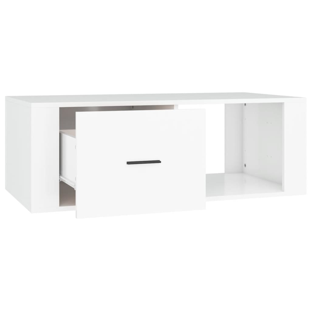 White coffee table 100x50.5x35 cm engineering wood