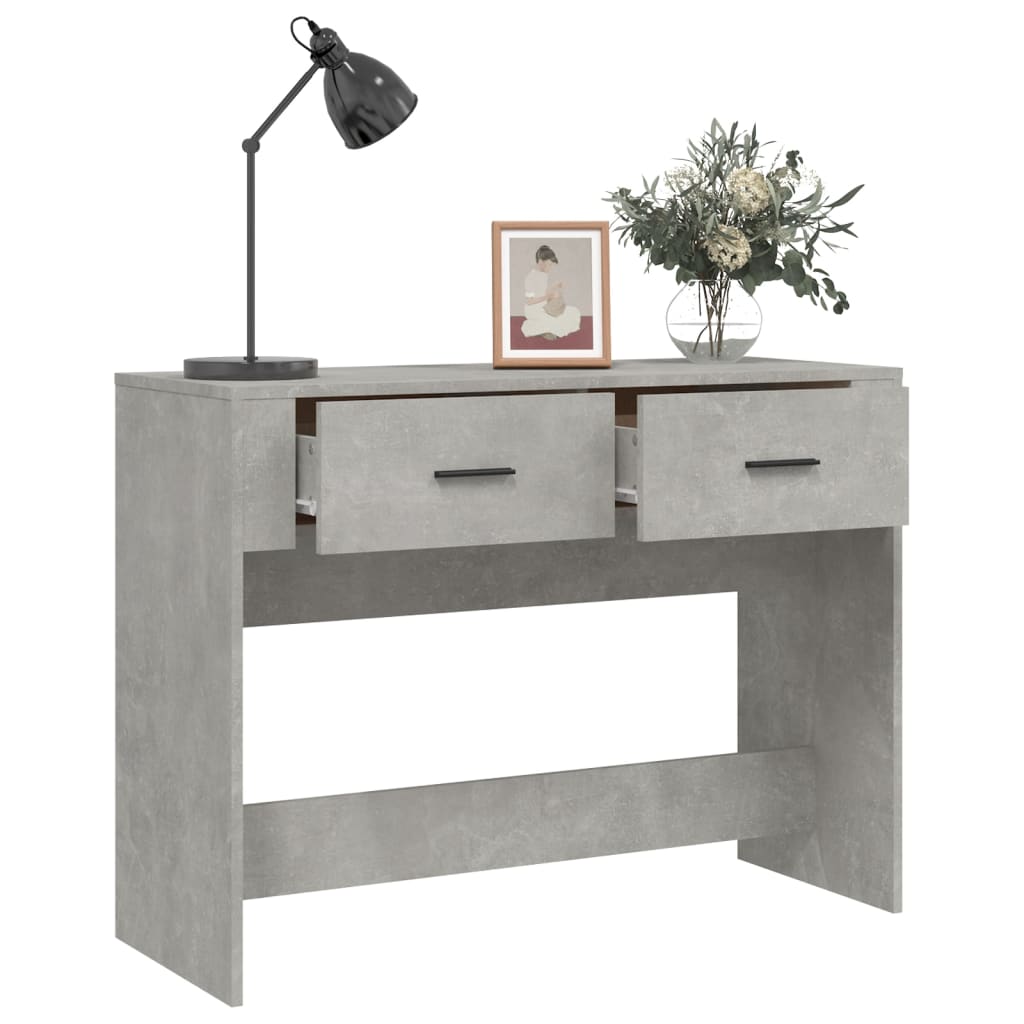 Gray concrete table 100x39x75 cm Engineering wood