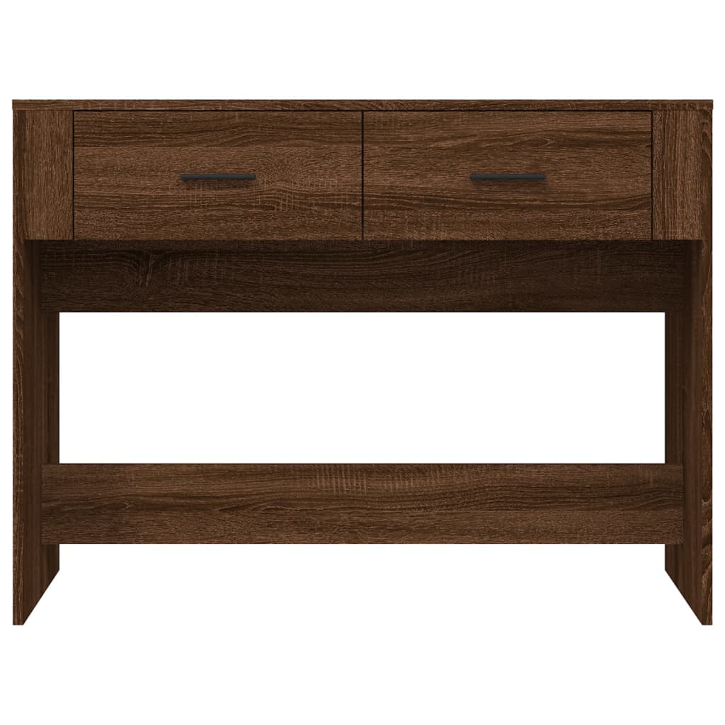 Brown oak console table 100x39x75 cm Engineering wood