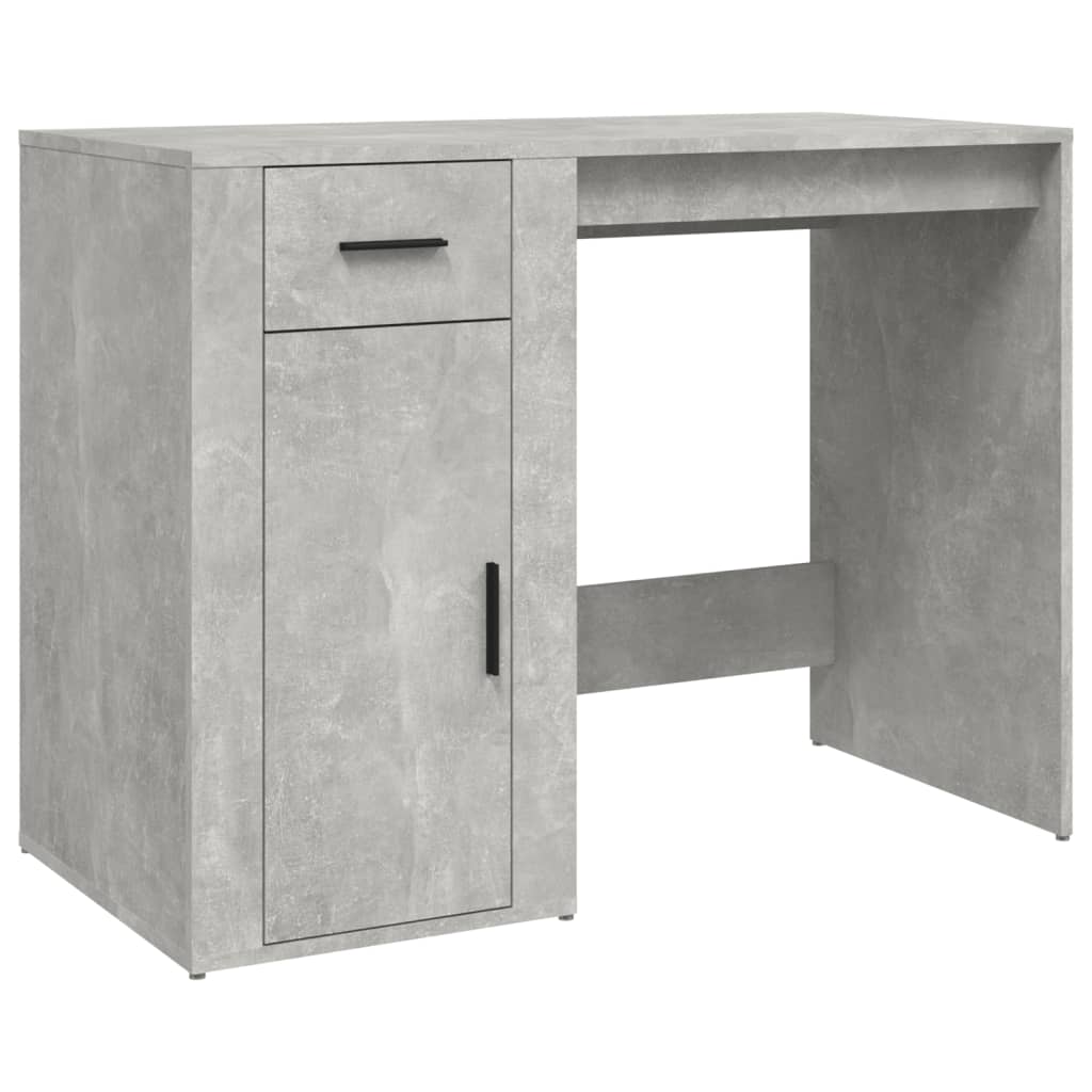 Office grigio in cemento 100x49x75 cm legno di ingegneria