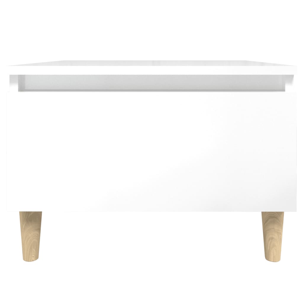 Appointment tables 2pcs shiny white 50x46x35cm wood engineering